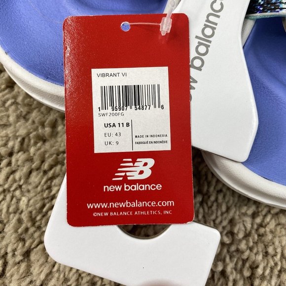 New Balance 200 Slides Women’s 11B Vibrant Violet Sandals Shoes SWF200FG NWT - Picture 7 of 10